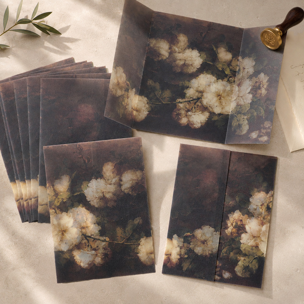 Packaging - 20/50 adet Önceden Katlanmış Vellum Zarf,